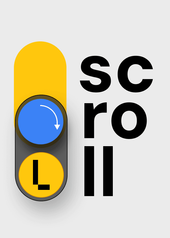 Kolorowa grafika z napisem scroll